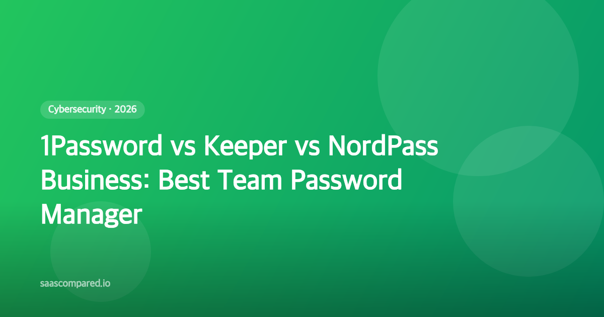 1Password vs Keeper vs NordPass Business: Best Team Password Manager in 2026