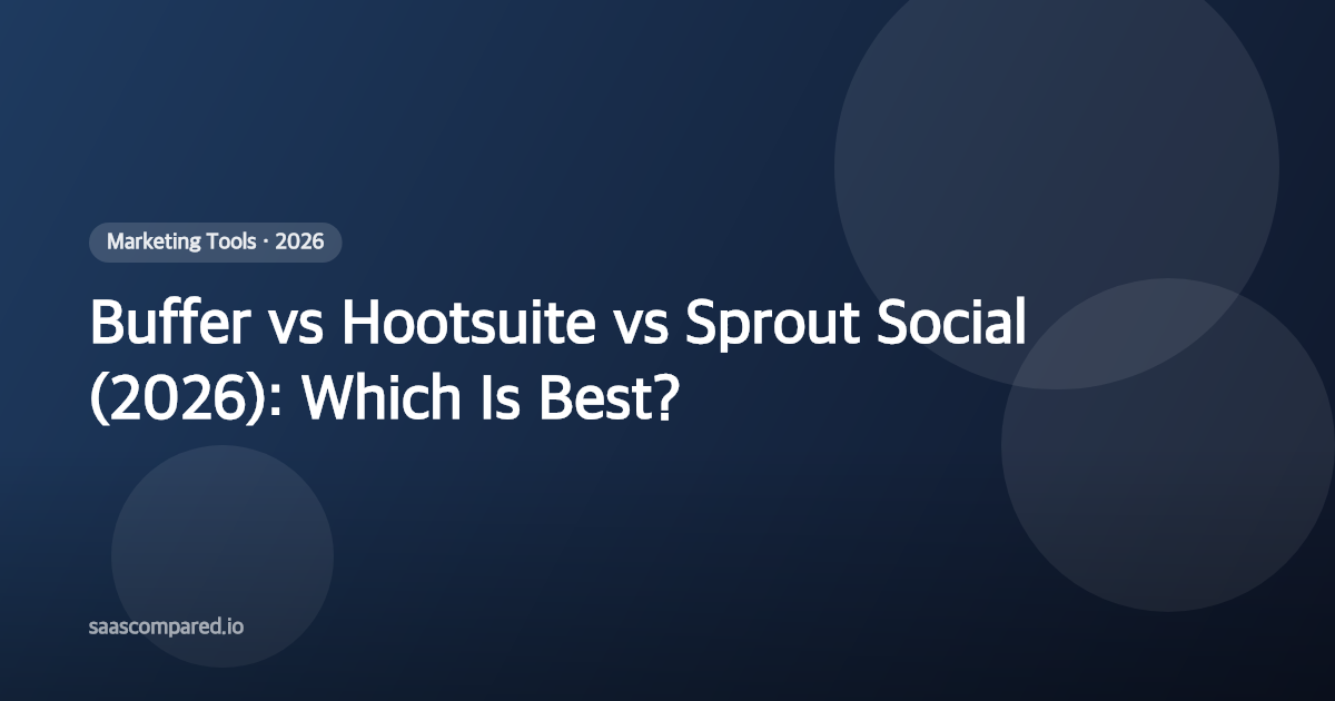 Buffer vs Hootsuite vs Sprout Social (2026): Which Is Best?
