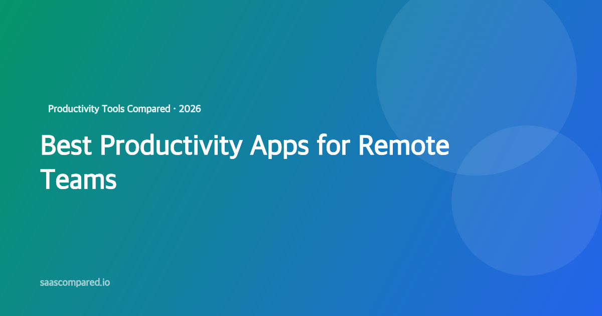 Best Productivity Apps for Remote Teams in 2026